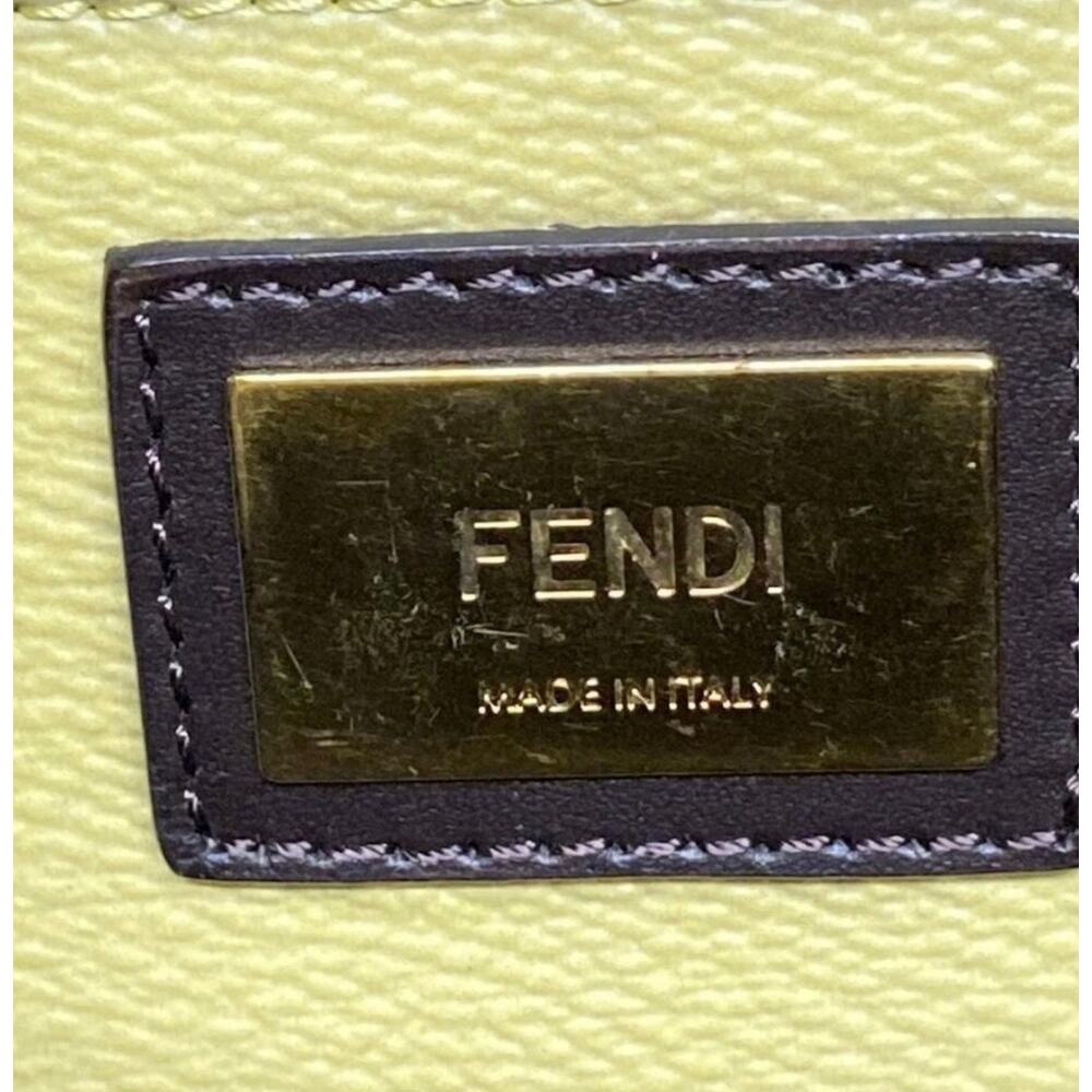 Fendi Canvas Ombré Yellow Roll tote EUC - Picture 5 of 10